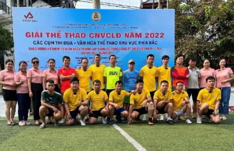 THÉP VIỆT - SING THAM GIA GIẢI VHTT CỤM KHU VỰC PHÍA BẮC DO BCH CÔNG ĐOÀN TỔNG CÔNG TY THÉP VIỆT NAM - CTCP TỔ CHỨC